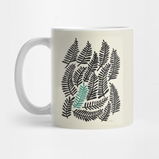 fronds black Mug